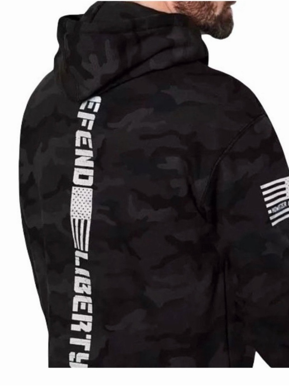 Howitzer "Defend Liberty" Black Camo Hoodie - Picture 10 of 11